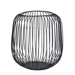 Akia sort metal lanterne 21cm