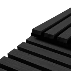 Akustikpanel i sort egetræsfiner 2600x520x18 mm