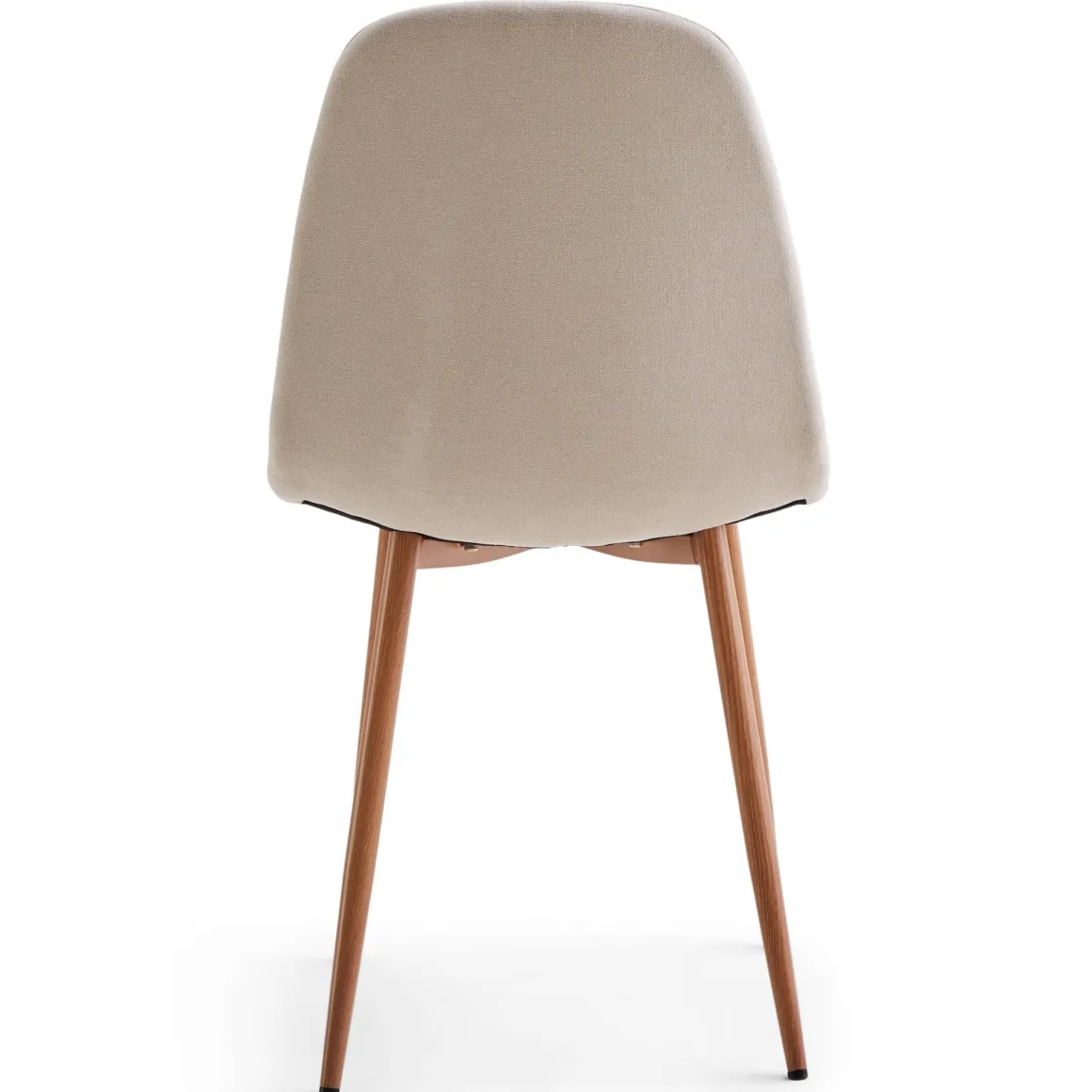 Anna spisebordsstol - beige tekstil med egelook