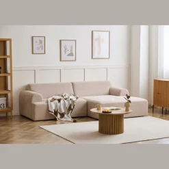 Arianna chaiselong sofa cream - Venstrevendt