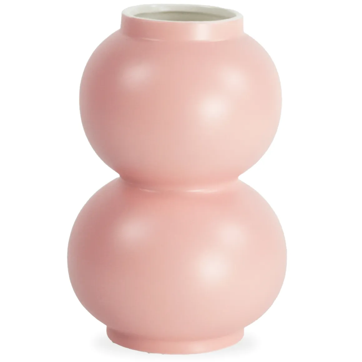 Becca bobleform keramik vase lyserød 21 cm