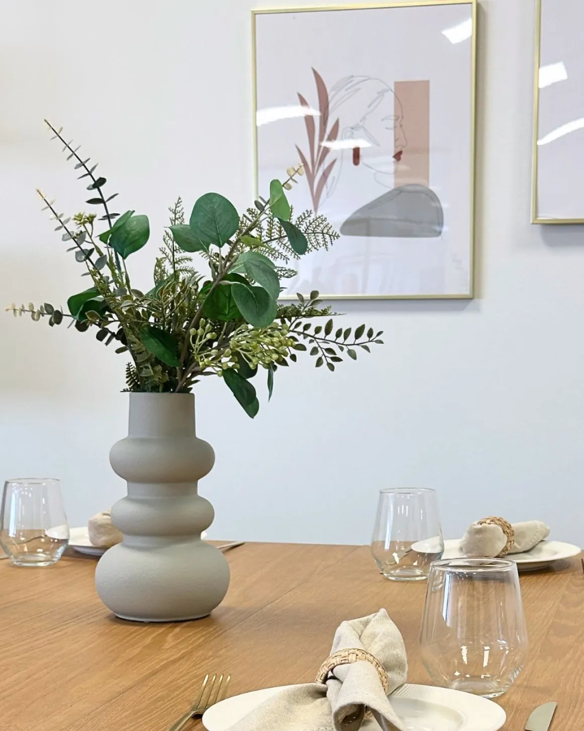 Billie keramik vase grå 24 cm