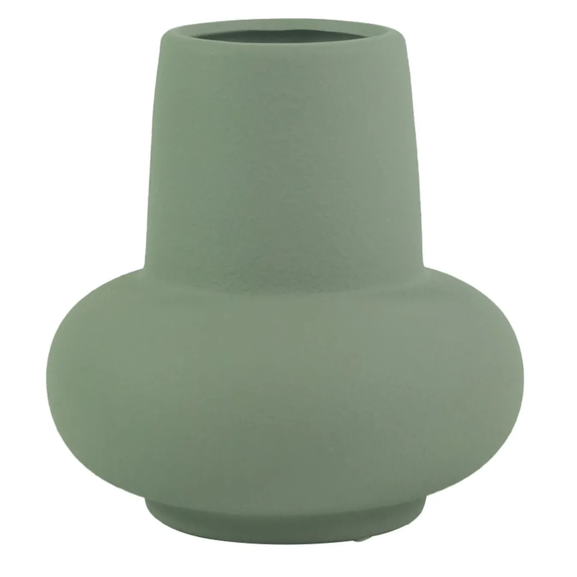 Birka keramik vase støvet grøn 15 cm