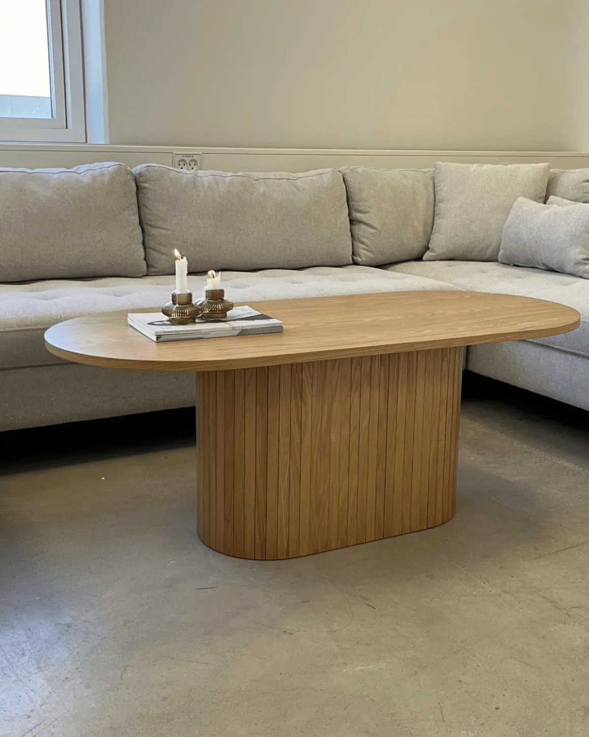 Bobby - Oval sofabord 120x55x45 cm Eg