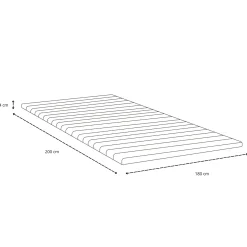 Boxmadras seng i beige 180x200 cm med 4 cm topmadras i PU-skum ekskl. ben