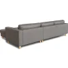 Brandy - Højrevendt og venstrevendt vendbar chaiselong sofa grå - L: 290 x D: 96 x H: 80 cm
