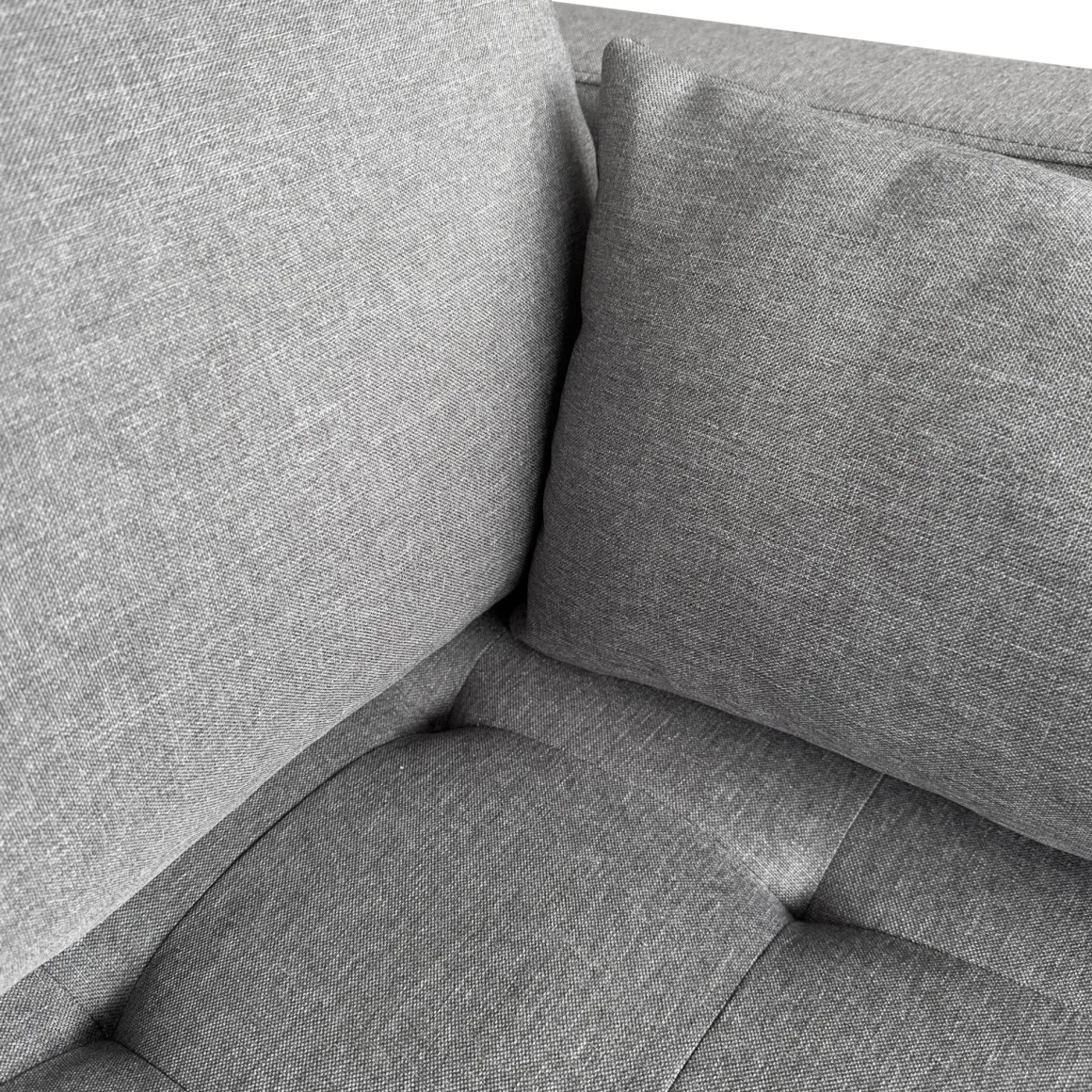 Brandy - Højrevendt og venstrevendt vendbar chaiselong sofa grå - L: 290 x D: 96 x H: 80 cm