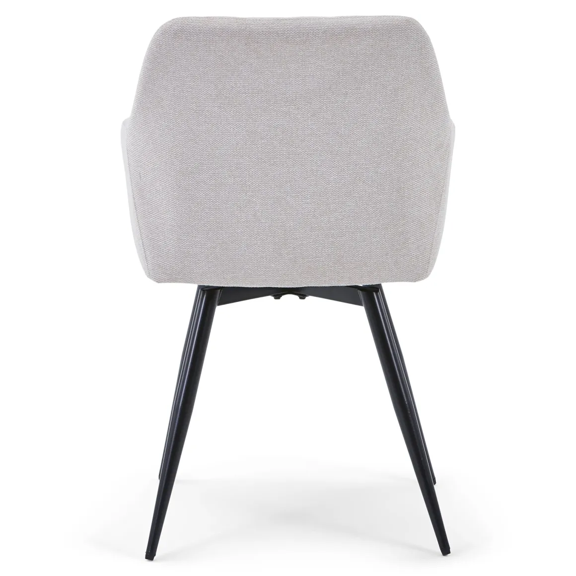 Carlo spisebordsstol - Beige polstret med drejefunktion 360 grader