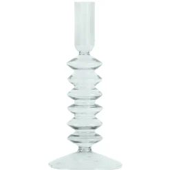 Chili lysestage glas grå 21 cm