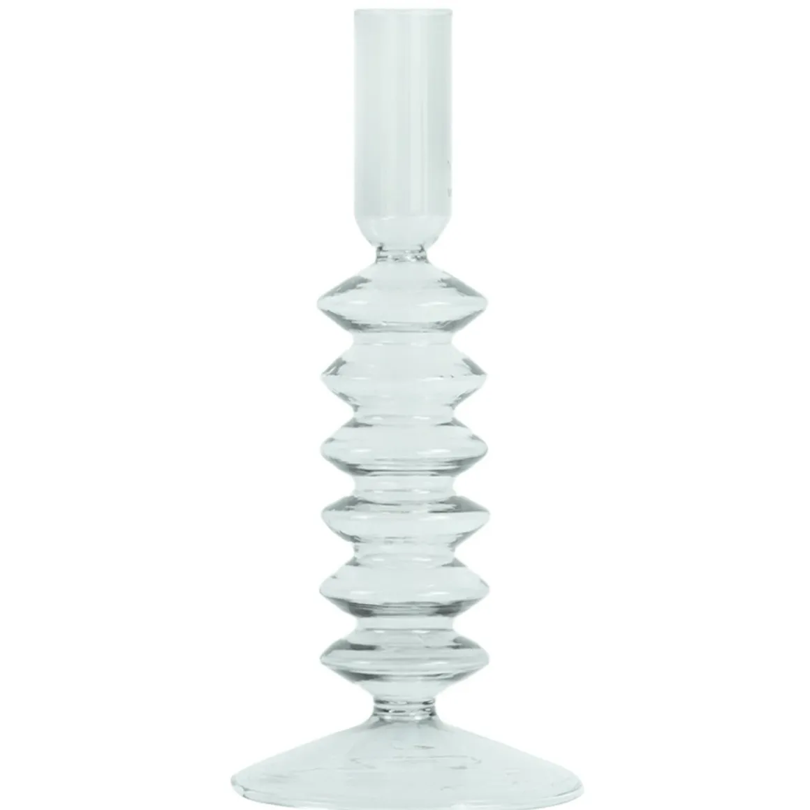 Chili lysestage glas grå 21 cm