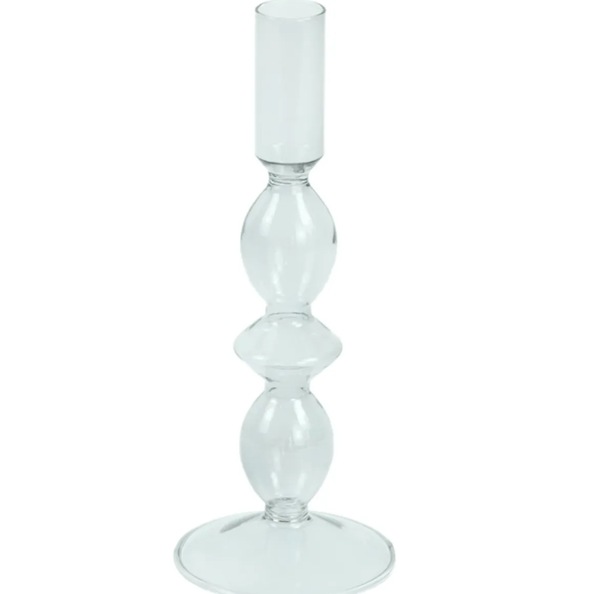 Cora glas lysestage grå 20 cm