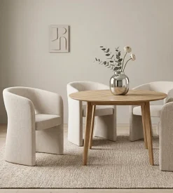Daniella spisebordsstol med armlæn i beige