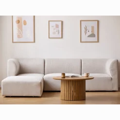 Emilia modulsofa i beige 2 moduler L: 158 X D: 79 X H: 72 cm
