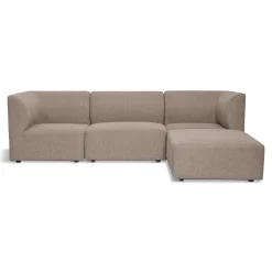 Emilia modulsofa i sand 3 moduler højre- og venstrevendt chaiselong L: 243 X D: 158 X H: 72 cm
