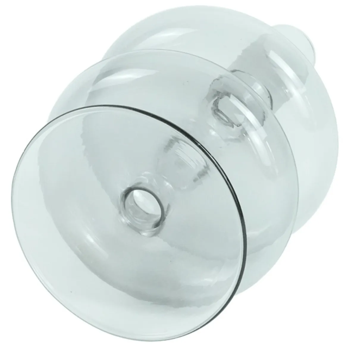 Fairy glas lysestage grå 15 cm
