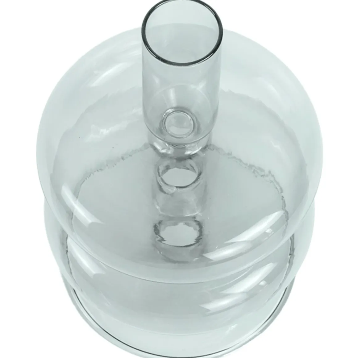 Fairy glas lysestage grå 15 cm