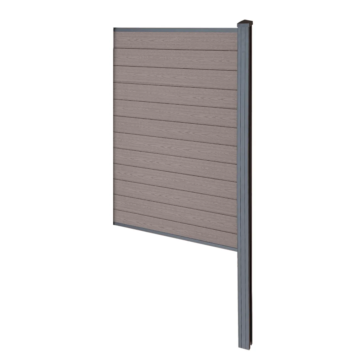 Finley komposithegn afslutningsmodul - H: 180 x L: 95 cm - Brun
