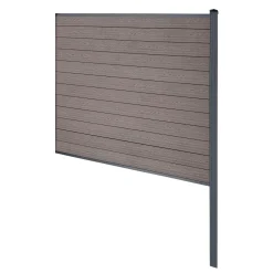 Finley komposithegn afslutningsmodul - H: 180 x L: 185 cm - Brun