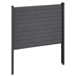 Finley komposithegn startmodul - H: 150 x L: 185 cm - Antracitgrå/sort