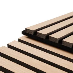 Fleksibel akustikpanel i egetræsfiner 1200x520x18 mm