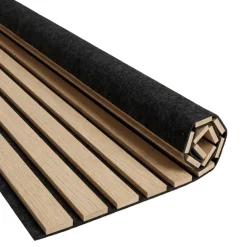 Fleksibel akustikpanel i egetræsfiner 1200x520x18 mm