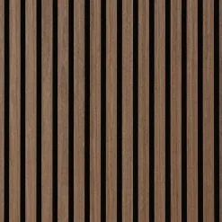 Fleksibel akustikpanel i røget egetræsfiner 1200x520x18 mm