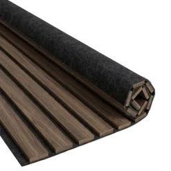 Fleksibel akustikpanel i røget egetræsfiner 1200x520x18 mm