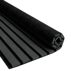 Fleksibel akustikpanel i sort egetræsfiner 2600x520x18 mm