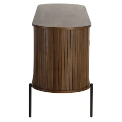 Florence jalousi skab med lameller i røget eg 160x45x75 cm