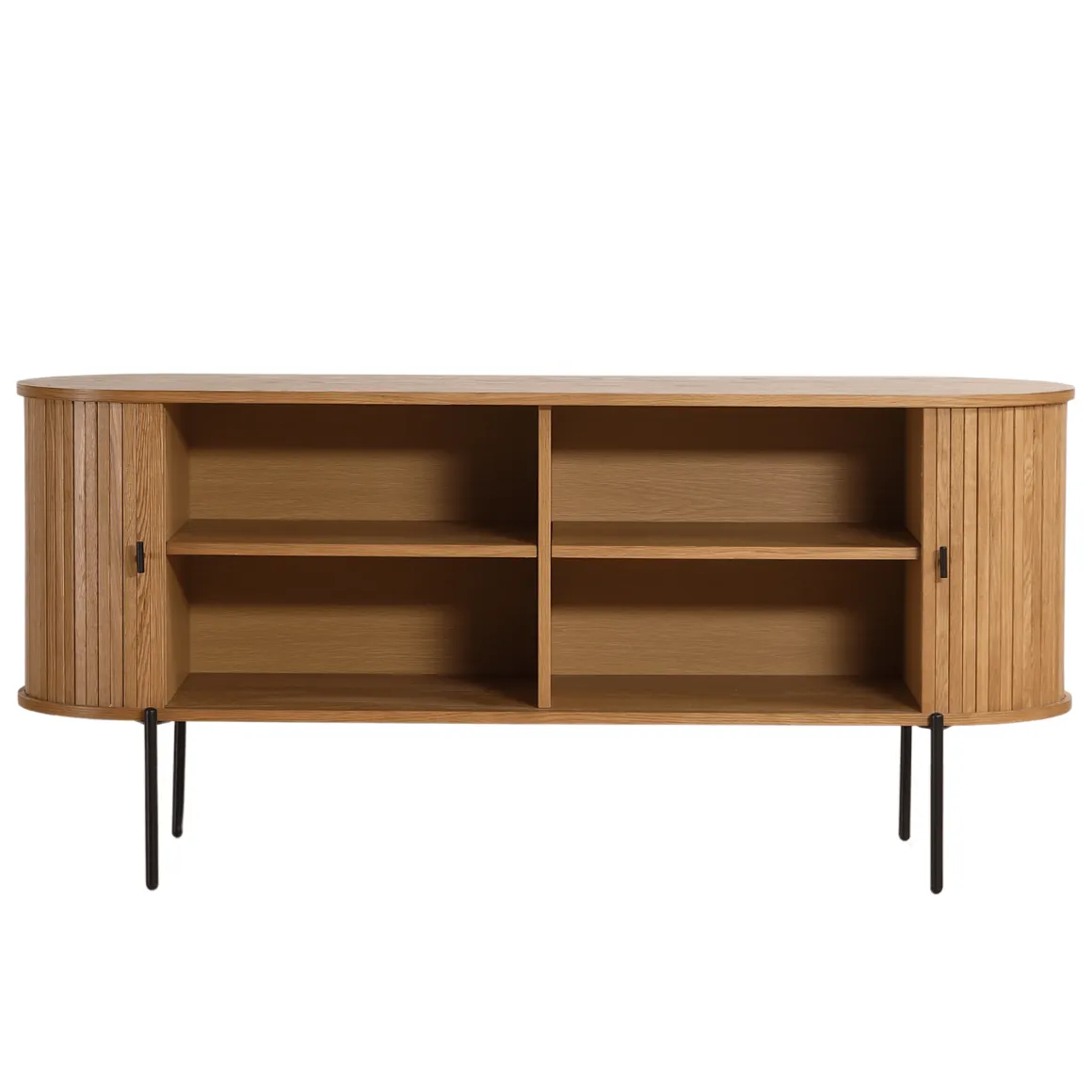 Florence jalousi skab med lameller i eg 160x45x75 cm