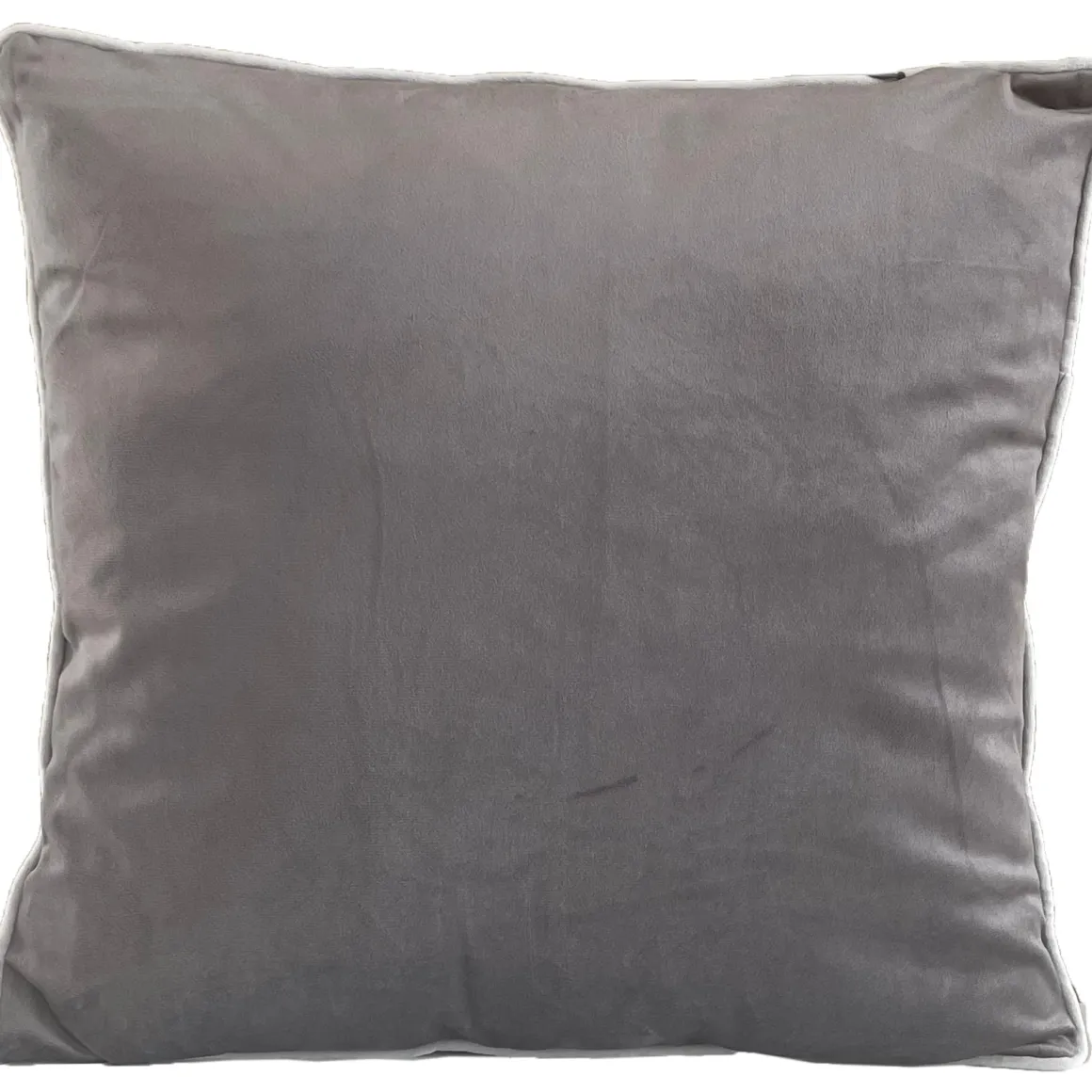 Gabi pyntepude - Grå velour 45x45 cm