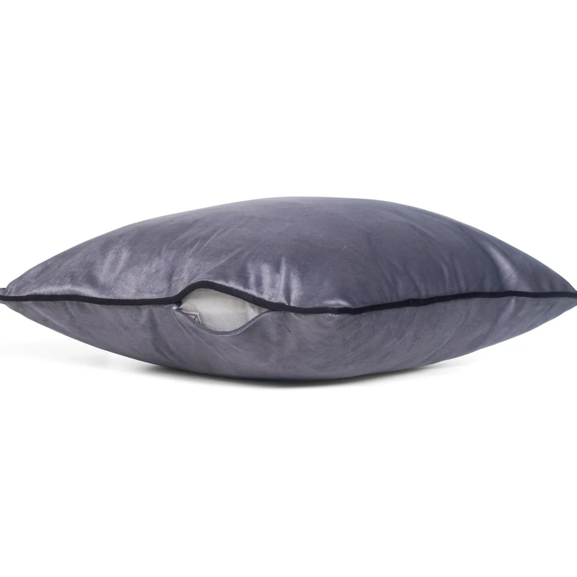 Gabi pyntepude - Sølvgrå velour 45x45 cm