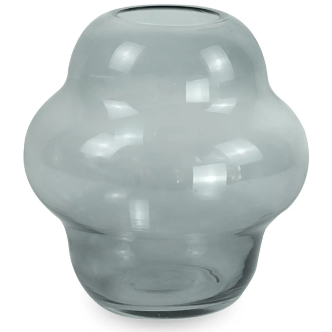 Gina glasvase røget 20 cm