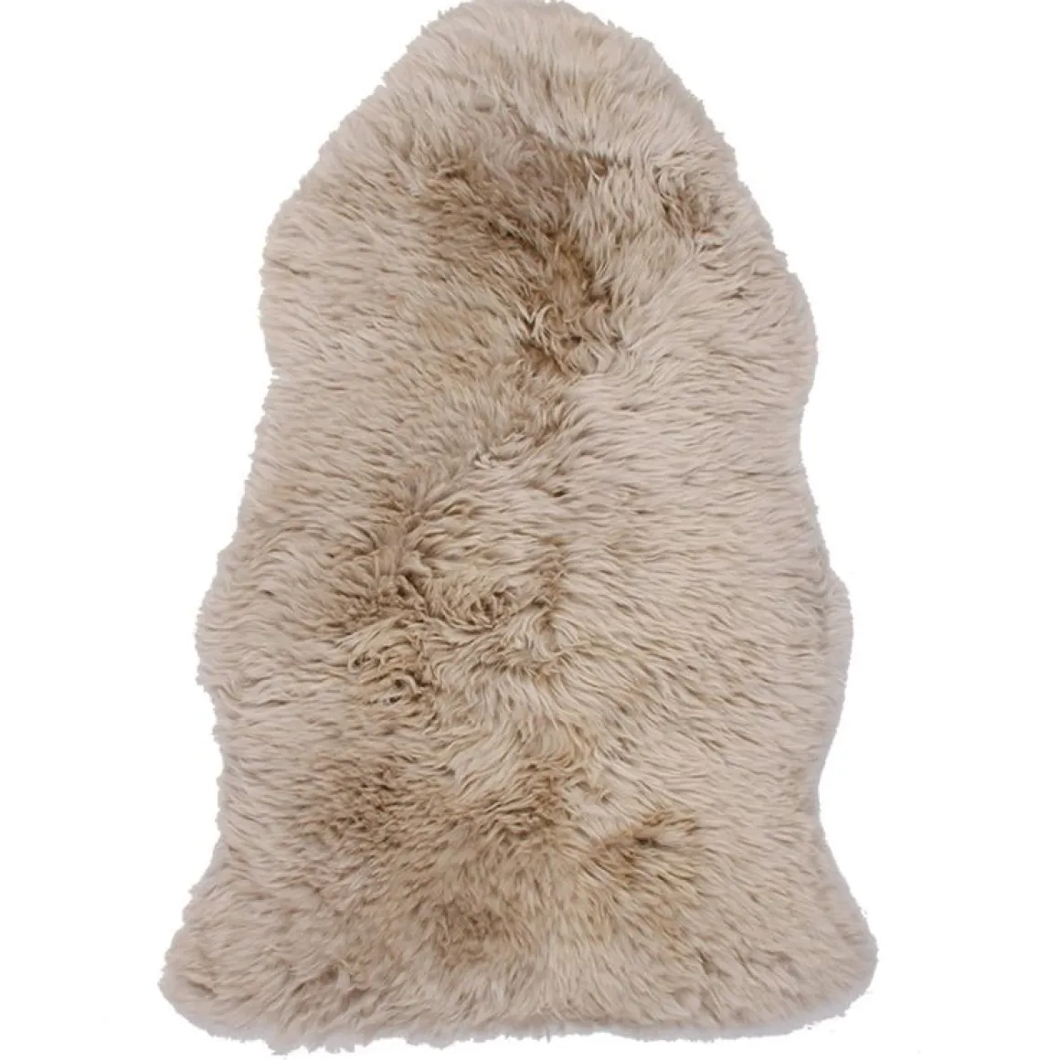 Ægte New Zealand lammeskind langhåret - Beige 50x80 cm