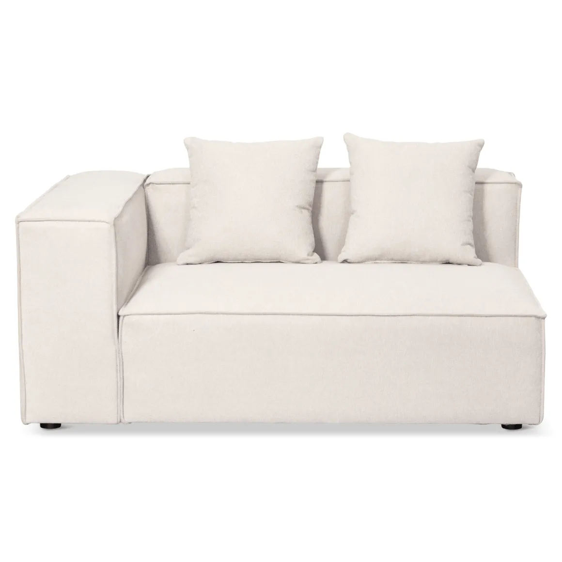 Hailey - Højrevendt chaiselong modulsofa i beige med 2 moduler L: 294 X D: 148 X H: 65 cm