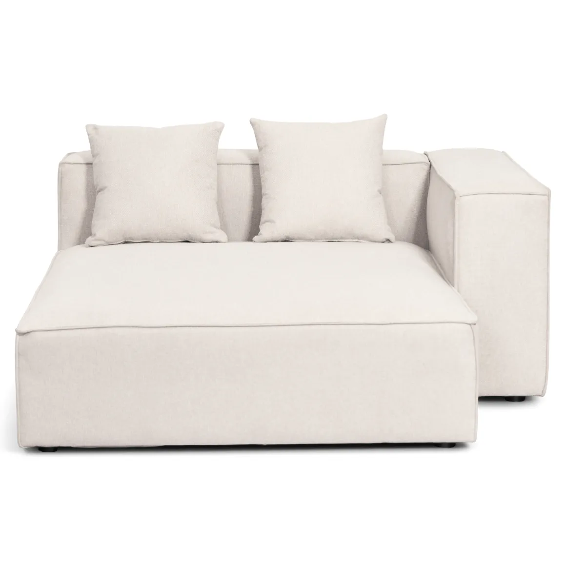 Hailey - Højrevendt chaiselong modulsofa i beige med 3 moduler L: 415 X D: 148 X H: 65 cm