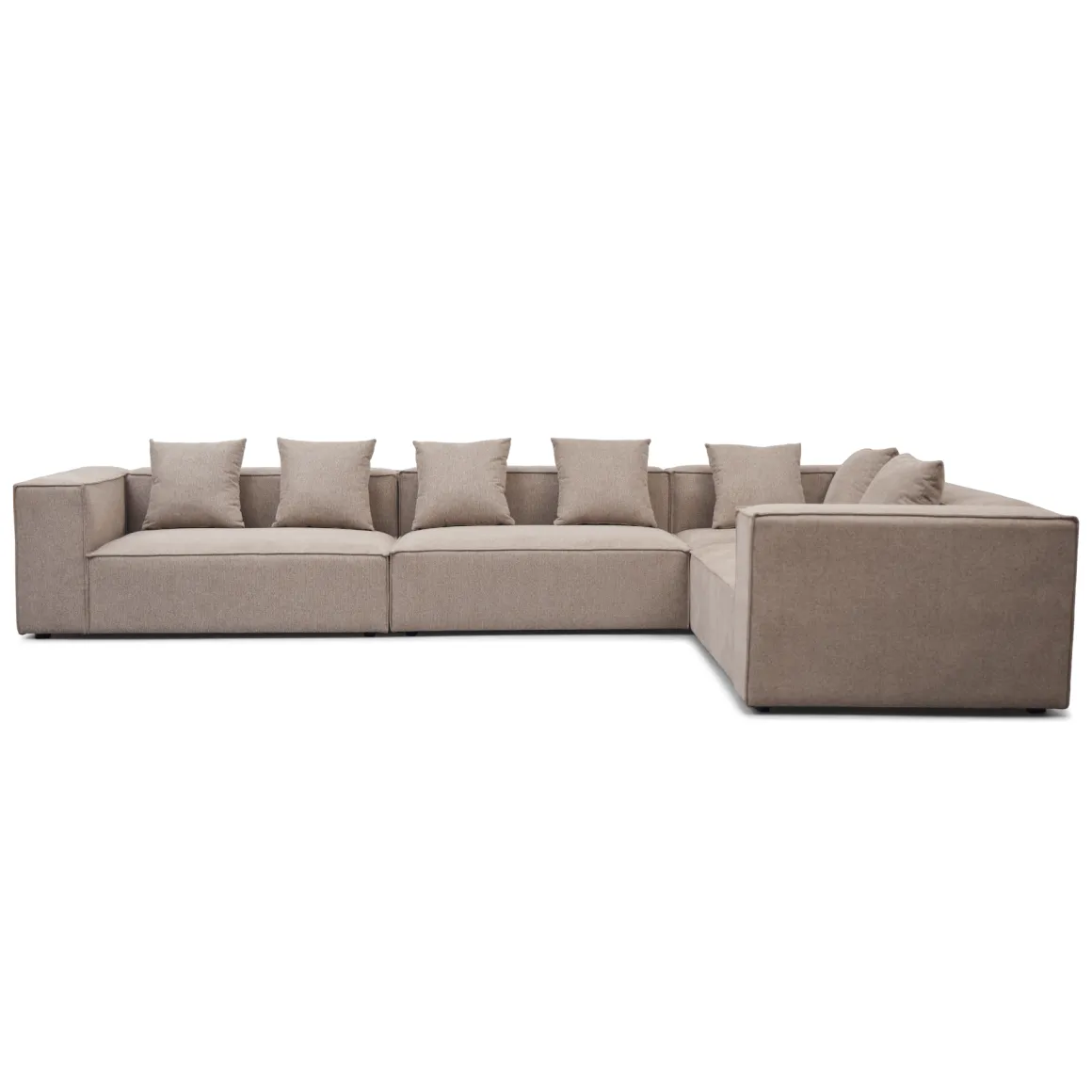 Hailey - Hjørnesofa modulsofa i sand med 4 moduler (Opstilling 2) L: 368 X D: 247 X H: 65 Cm