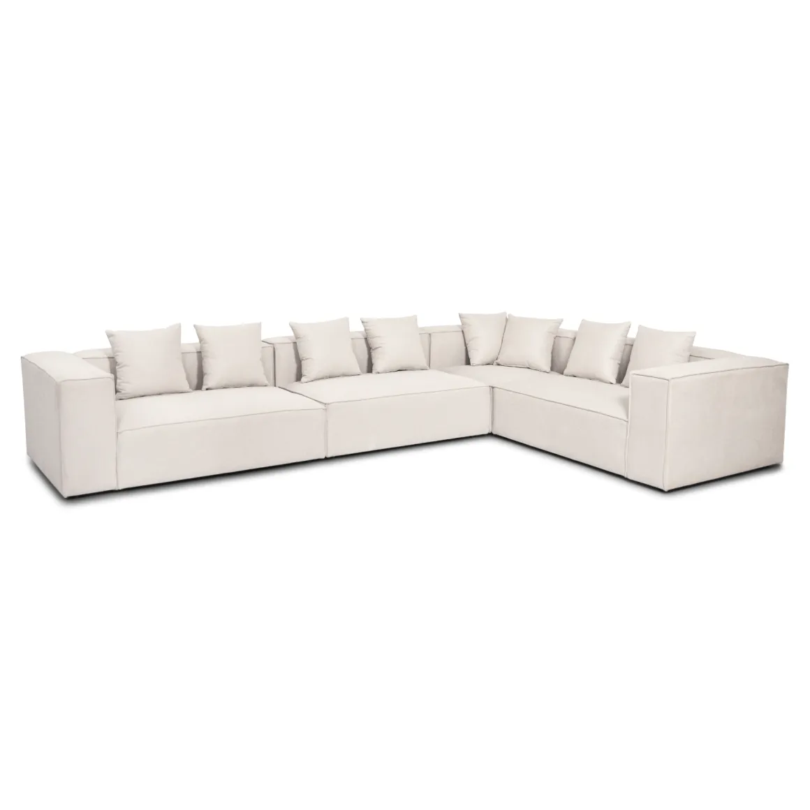 Hailey - Hjørnesofa modulsofa i beige med 4 moduler (Opstilling 2) L: 368 X D: 247 X H: 65 Cm