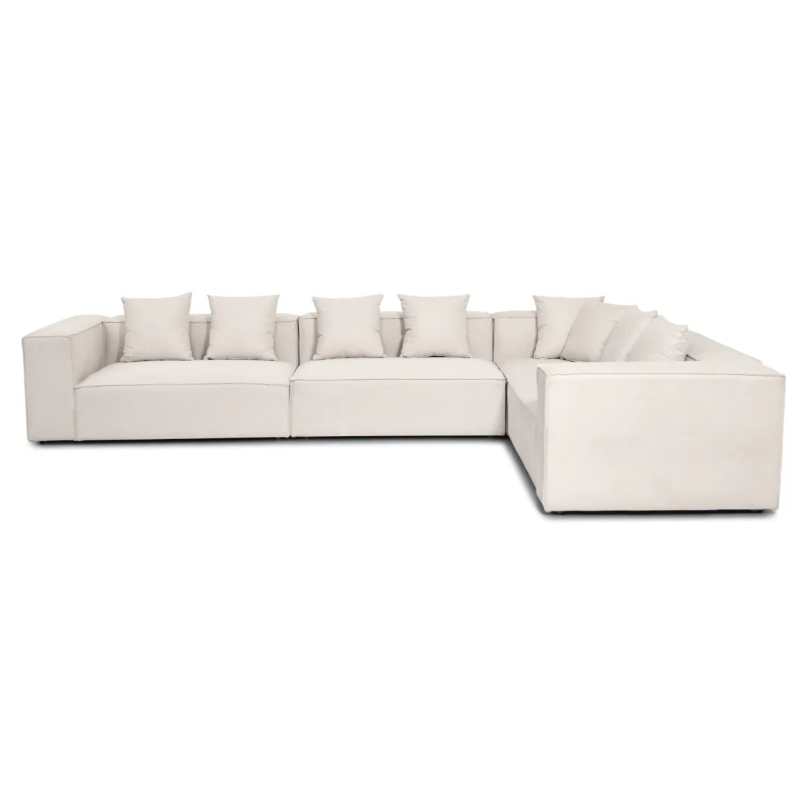 Hailey - Hjørnesofa modulsofa i beige med 4 moduler (Opstilling 2) L: 368 X D: 247 X H: 65 Cm