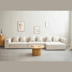 Hailey midtermodul i beige L: 121 X D: 100 X H: 65 cm