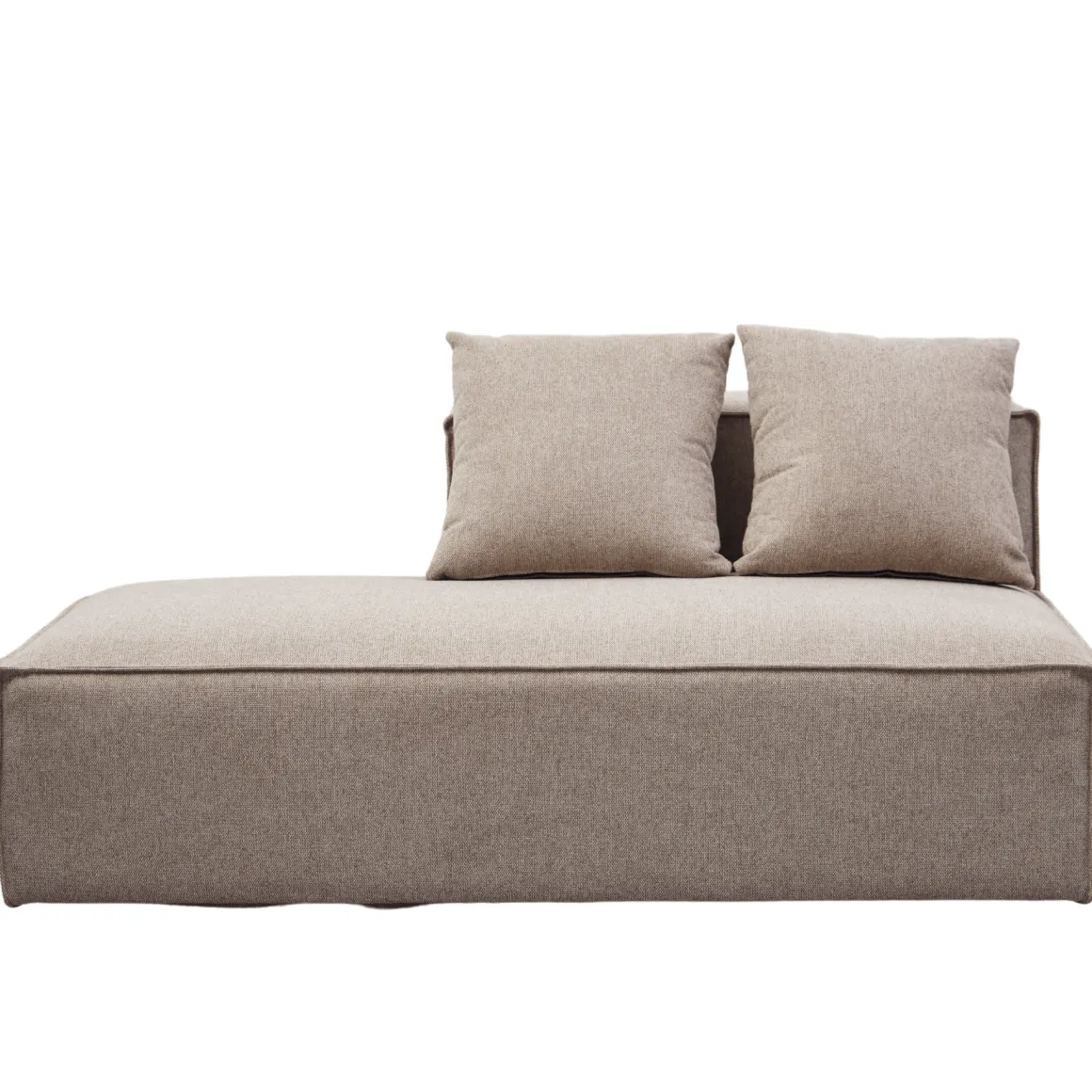 Hailey modul med halvt ryglæne venstrevendt i sand L:148 x D: 100 x H: 65 cm