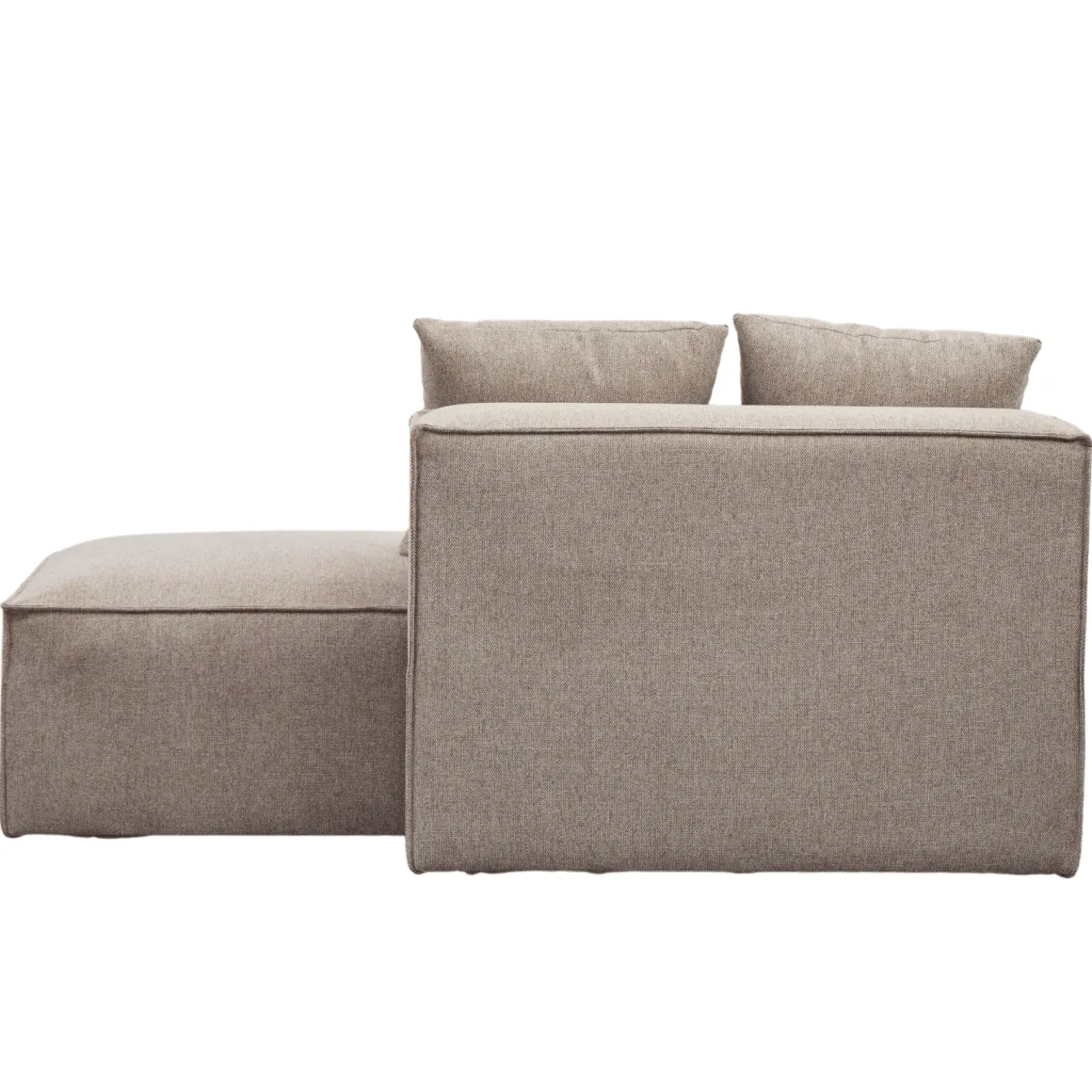 Hailey modul med halvt ryglæne højrevendt i sand L: 148 x D: 100 x H: 65 cm