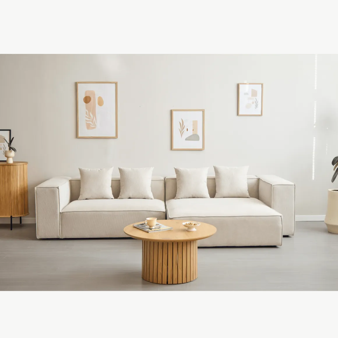Hailey venstre modul i beige L: 147 X D: 100 X H: 65 Cm