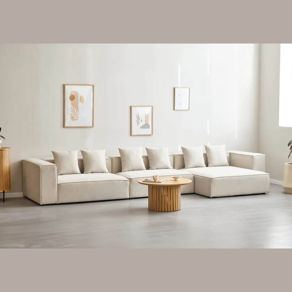 Hailey venstre modul i beige L: 147 X D: 100 X H: 65 Cm