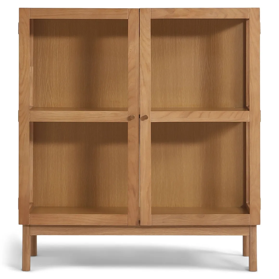 Havana egetræ vitrineskab med 2 låger -110x40x100 cm