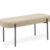 Helena bænk i beige boucle 100x36x43 cm