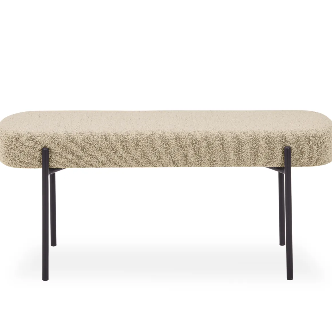 Helena bænk i beige boucle 100x36x43 cm
