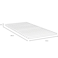 Henry hvid topmadras i PU-skum 90x200x4 cm
