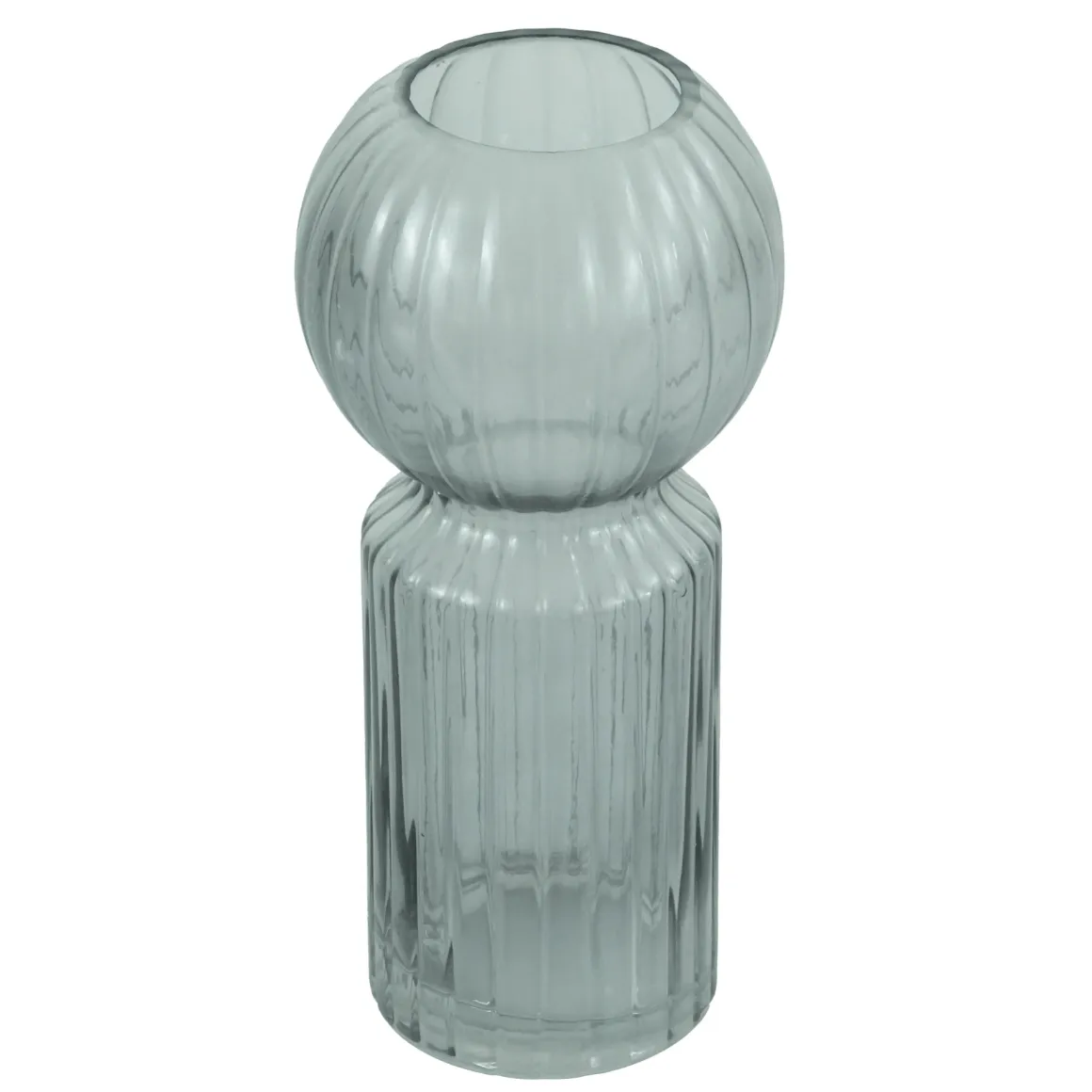 Hera glas vase grå 23 cm