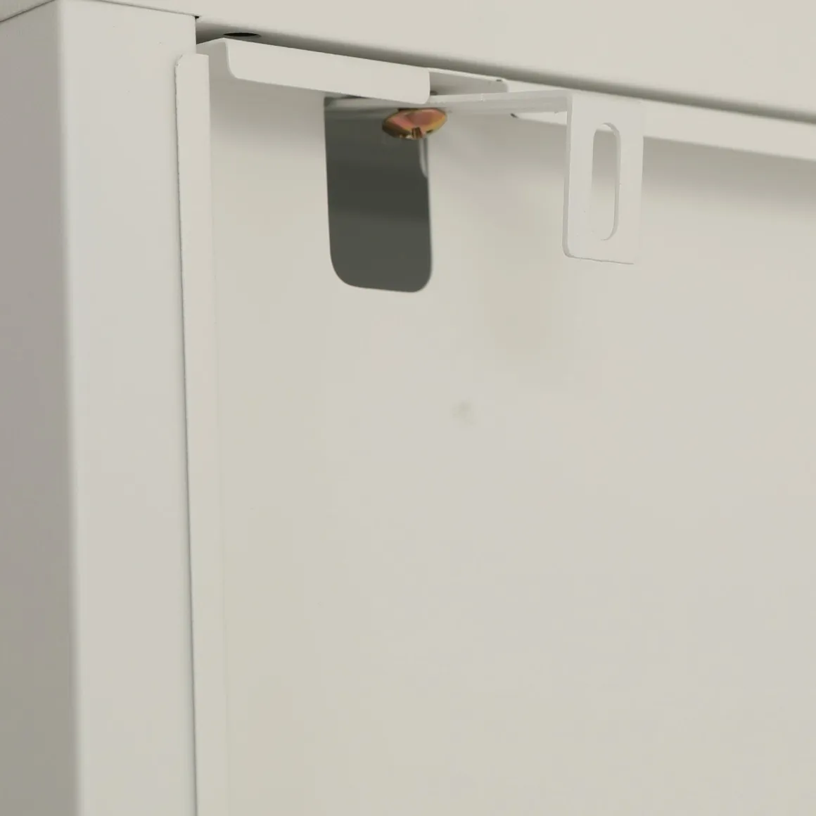 Herman glas skænk/vitrineskab - Hvidt metal 80x40x105 cm